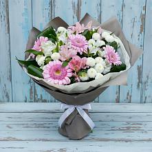 Букет цветов из:  Герберы, Альстромерии и Хризантемы в Раздолинск