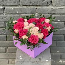 Цветочная композиция из Розы в коробке в Раздолинск