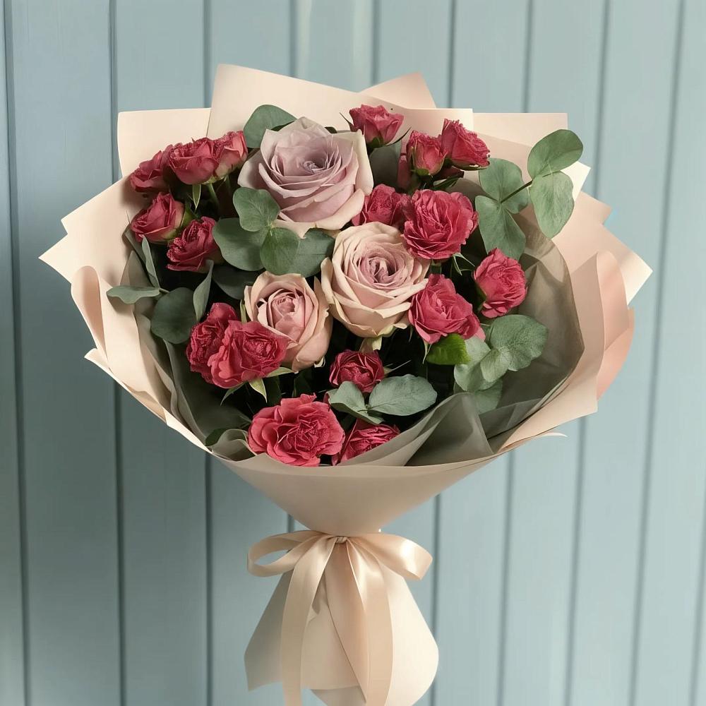 Букет цветов из: Гвоздики и Розы в Раздолинск