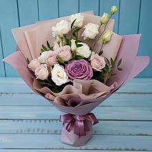 Букет цветов из:  Розы и Лизиантусы в Раздолинск