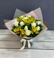 Букет цветов из:  Орхидеи и Розы в Раздолинск