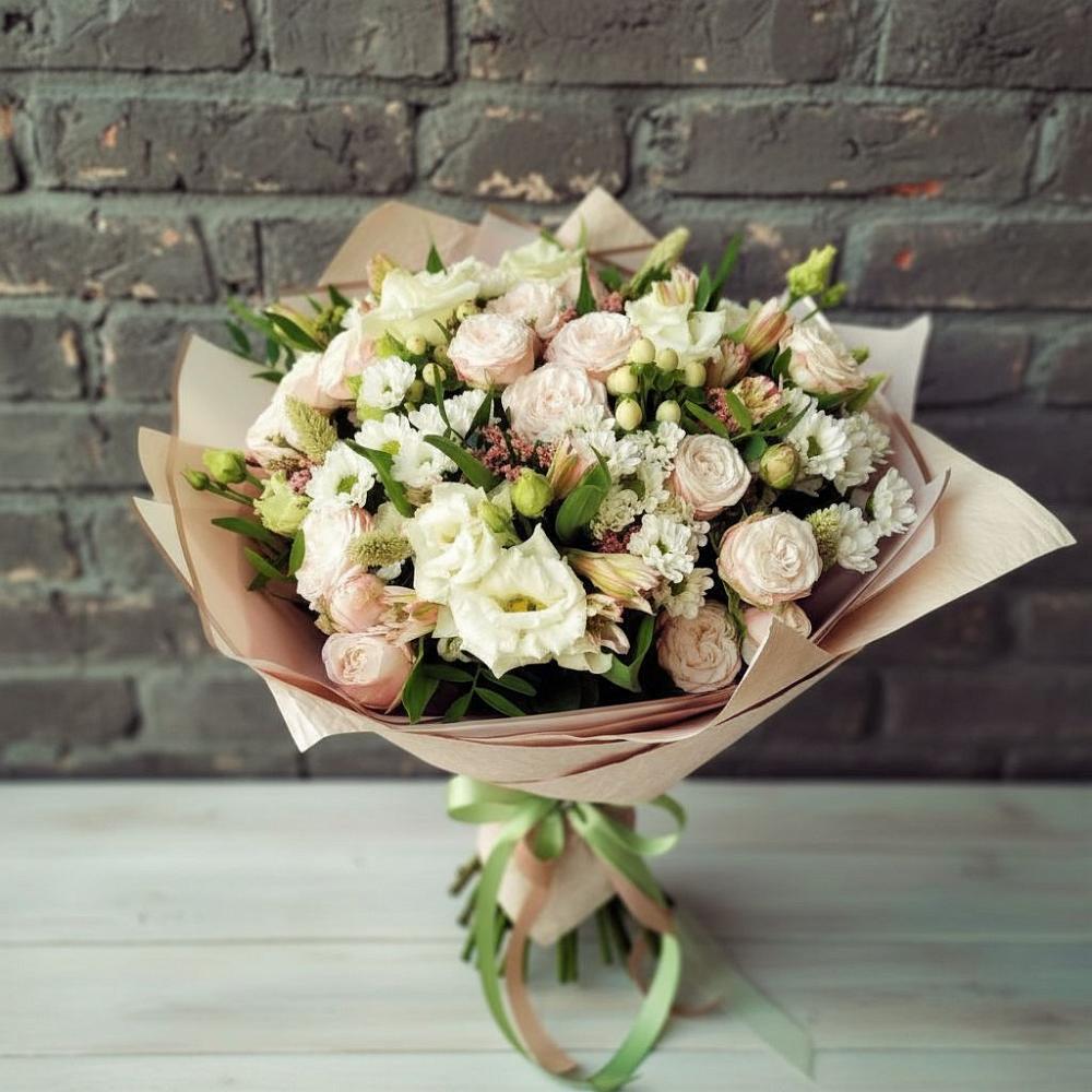 Букет цветов из: Альстромерии, Розы и Хризантемы в Раздолинск