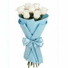 Букет 7 белых роз Проуд в Раздолинск