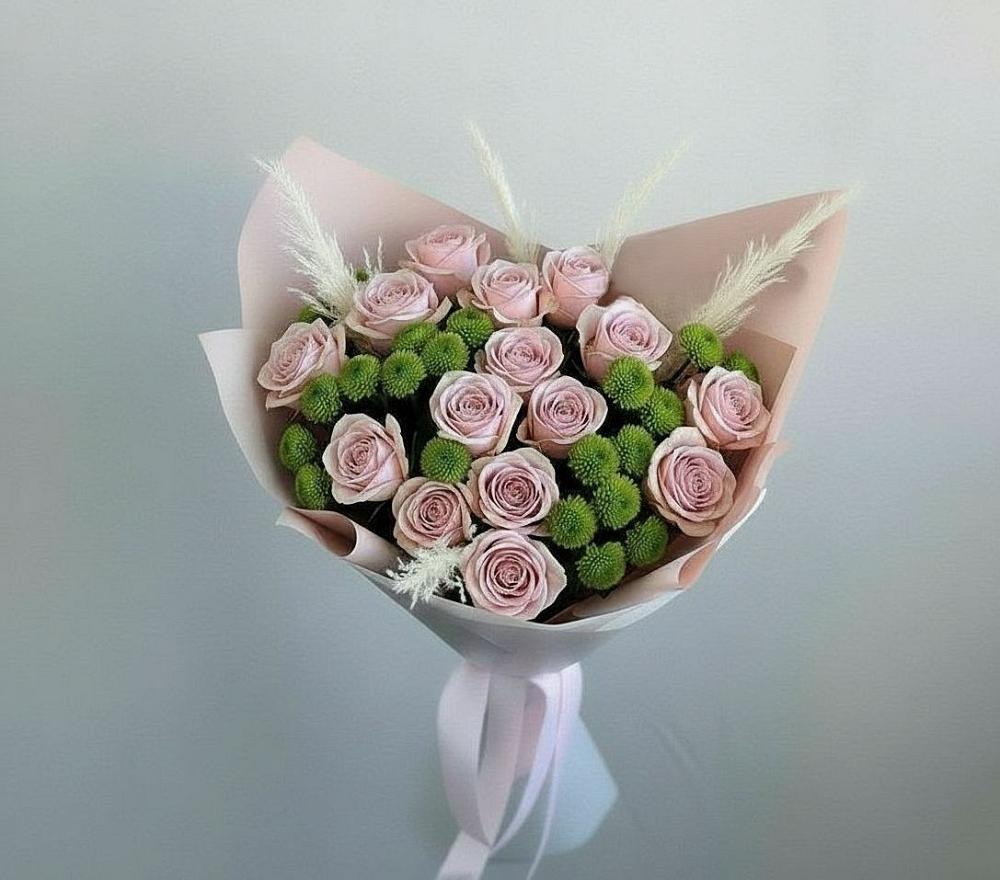 Букет цветов из: Розы и Хризантемы в Раздолинск