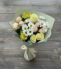 Букет цветов из:  Альстромерии, Розы и Хризантемы в Раздолинск