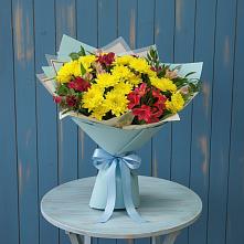 Букет цветов из:  Альстромерии и Хризантемы в Раздолинск