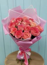 Букет 15 Розовых роз Равель #REPLACE_PRED# Раздолинск